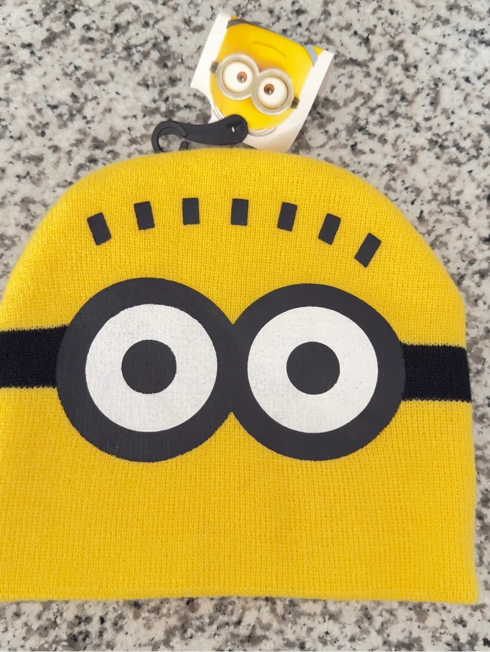 Despicable ME Boys  Minions Yellow Knitted Beanie  Embroidered Hat